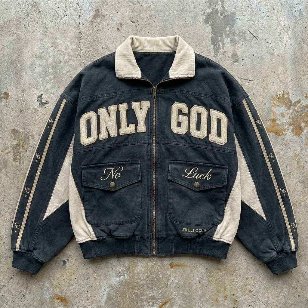 Only God Athletic - Vintage Black Track Jacket
