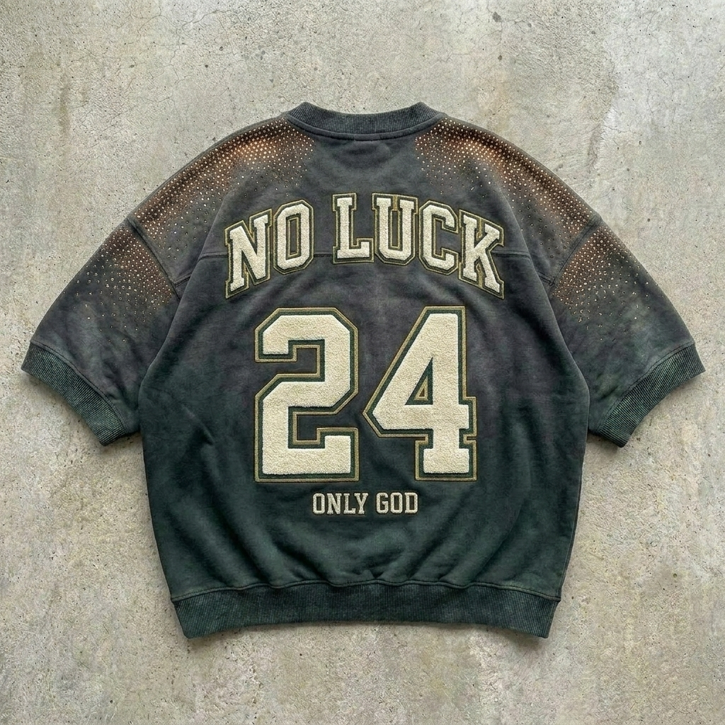 Faith League - Washed Black Short Sleeve Sweatshirt